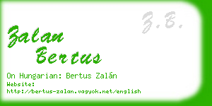 zalan bertus business card